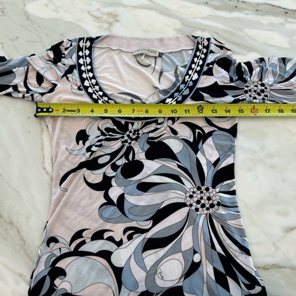 EMILIO PUCCI PINK FLORAL LONG SLEEVE T-SHIRT 31WP01 SIZE 8 - Picture 9 of 17